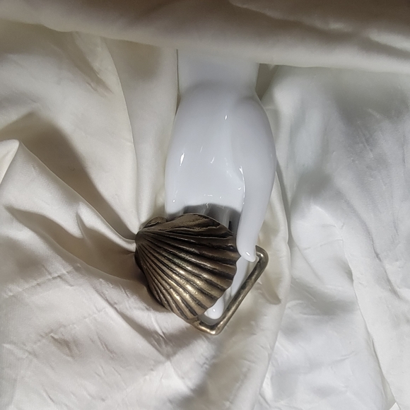 Sea Shell Brass Belt Buckle Vintage - Picture 3 of 3